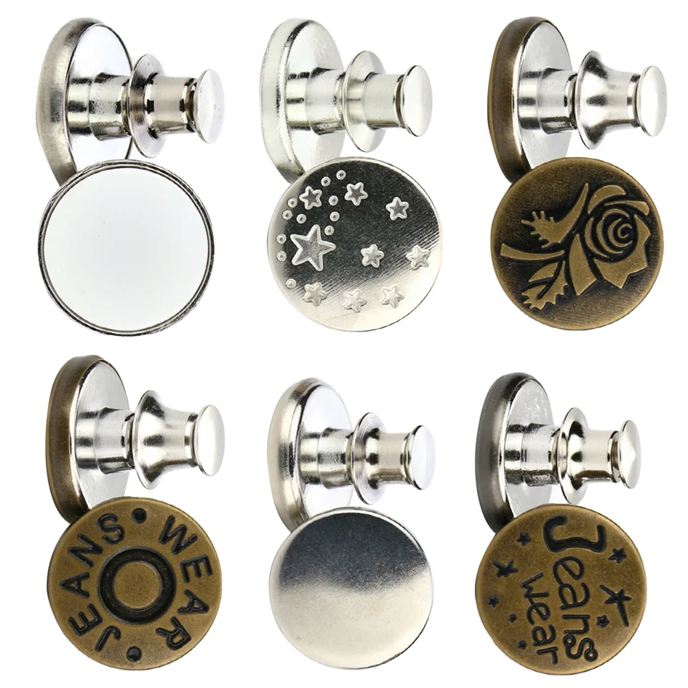 6 Pcs Waist Belt Detachable Buttons Reduce Pants Perfect Fit Instant Jeans Universal Buckles for Thin
6 Pcs Waist Belt Detachable Buttons Reduce Pants Perfect Fit Instant Jeans Universal Buckles for Thin