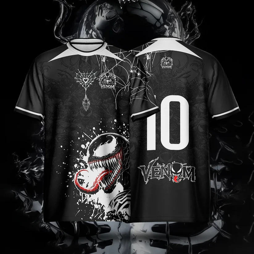 Venom black cool jersey training T-shirt, women's men's children's youth football jersey casual breathable sports top
Venom black cool jersey training T-shirt, women's men's children's youth football jersey casual breathable sports top