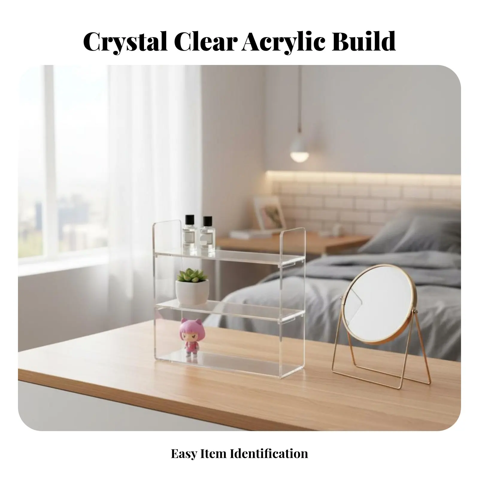 Tiered Display Shelf Multilevel Design Tiered Cosmetic storage-areasaving Simple Assembly for Makeup lovers, home dwellers
Tiered Display Shelf Multilevel Design Tiered Cosmetic storage-areasaving Simple Assembly for Makeup lovers, home dwellers