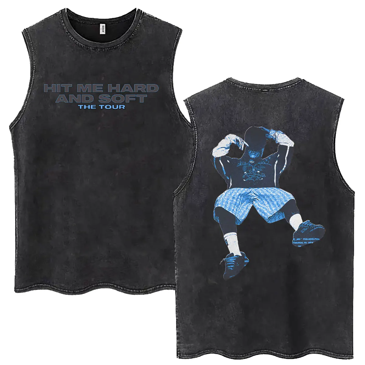 Hit Me Hard and Soft Vintage Washed Tank Tops T-shirt Men Women Hip Hop Fashion Pop Music Sleeveless Vest T Shirts Streetwear
Hit Me Hard and Soft Vintage Washed Tank Tops T-shirt Men Women Hip Hop Fashion Pop Music Sleeveless Vest T Shirts Streetwear