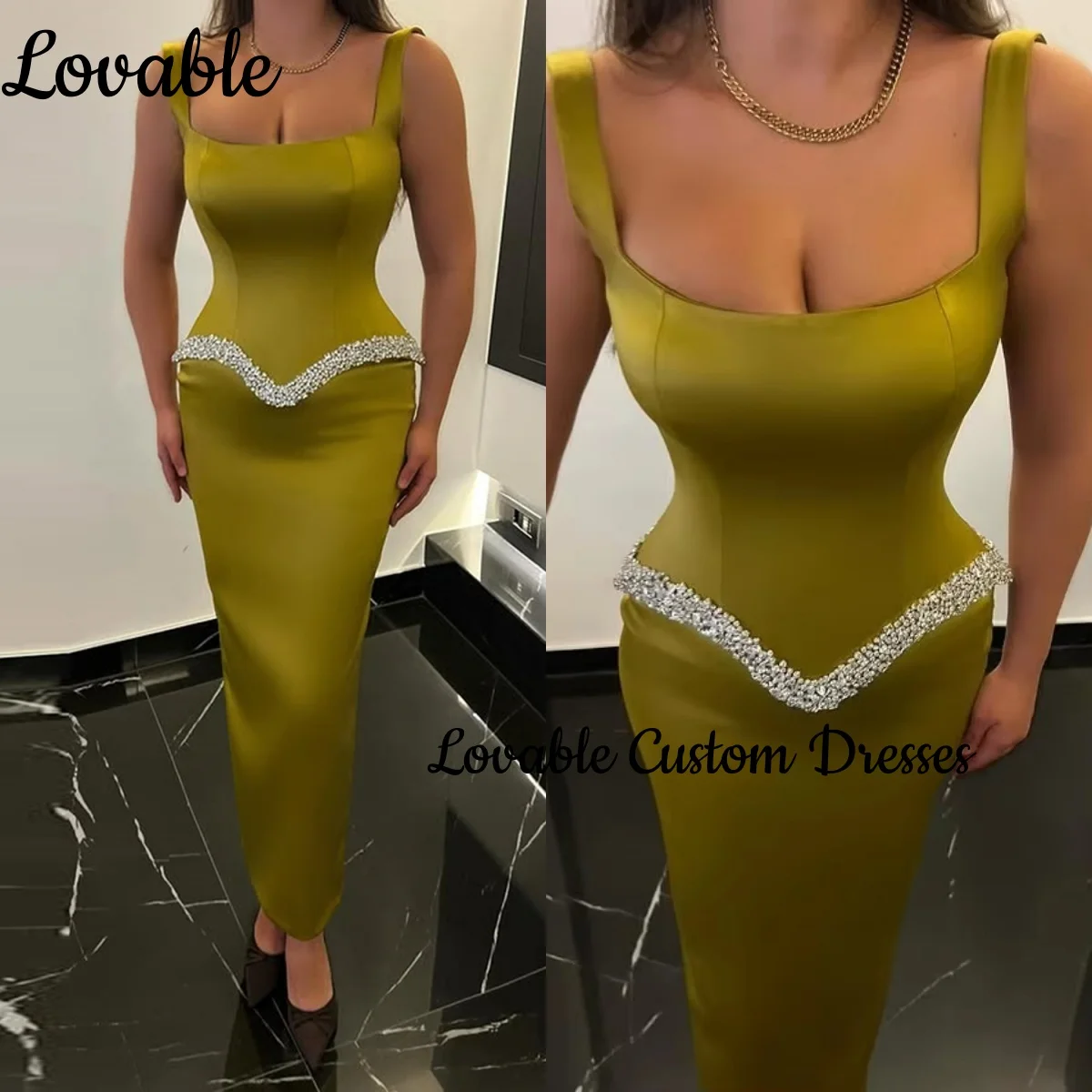 فستان سهرة نسائي Customize Sheath Square Neckline Floor-Length Beadings Formal Occasion Dresses Zipper Up Sleeveless Party Dress
فستان سهرة نسائي Customize Sheath Square Neckline Floor-Length Beadings Formal Occasion Dresses Zipper Up Sleeveless Party Dress