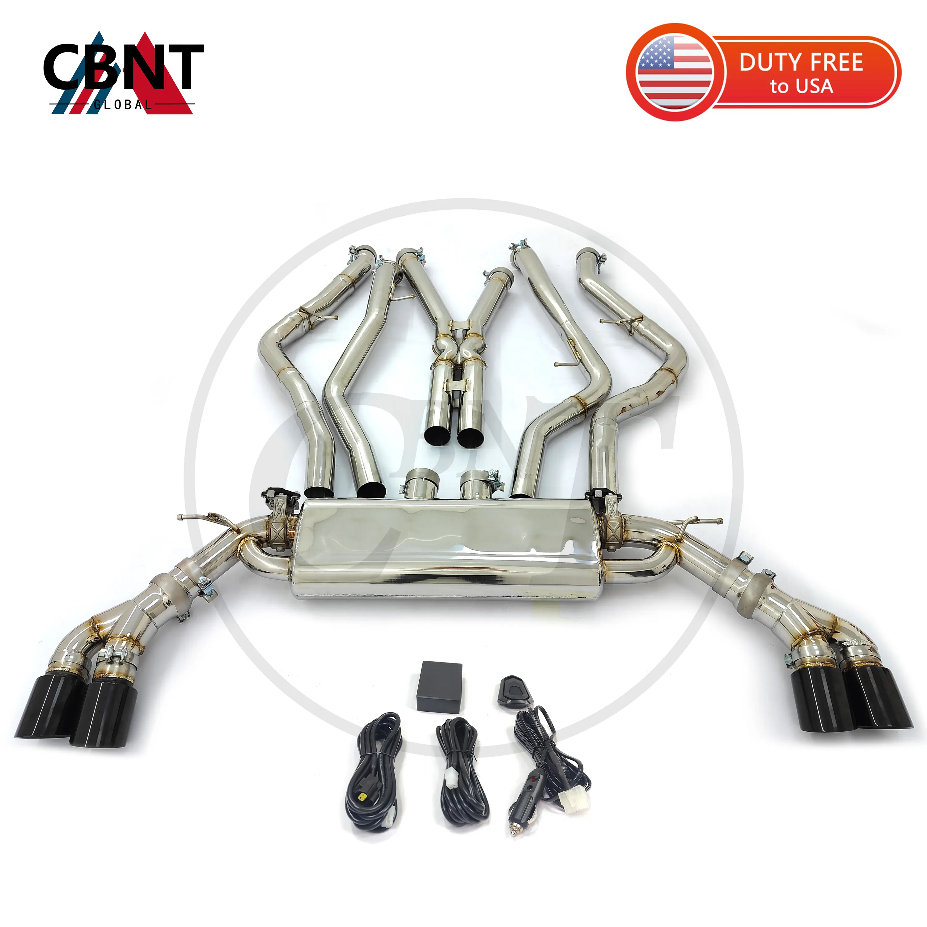 CBNT for BMW X5 X6 F15 F16 M50i 4.0T X Pipe Valved Muffler Valvetronic Exhaust Catback with Remote Control Exhaust System
CBNT for BMW X5 X6 F15 F16 M50i 4.0T X Pipe Valved Muffler Valvetronic Exhaust Catback with Remote Control Exhaust System