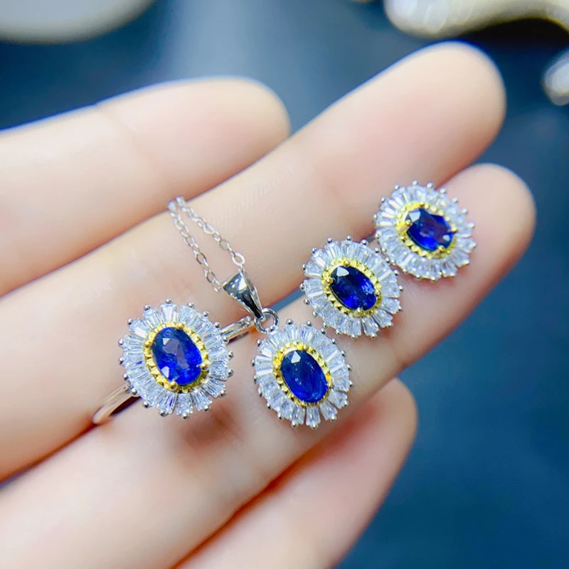 Natural Sapphire jewelry sets for women rings earrings pendant silver 925 luxury gem stones 18k gold plated free shiping items
Natural Sapphire jewelry sets for women rings earrings pendant silver 925 luxury gem stones 18k gold plated free shiping items