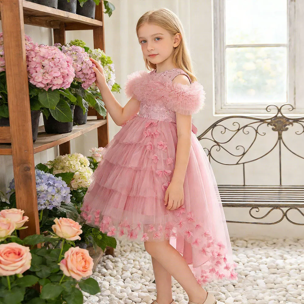 Fashion Pink Girls Princess Dress Mesh Lace Sleeveless Flower Girl Dresses for Weddings Summer Kids Girl Evening Gown 3-8 Years
Fashion Pink Girls Princess Dress Mesh Lace Sleeveless Flower Girl Dresses for Weddings Summer Kids Girl Evening Gown 3-8 Years