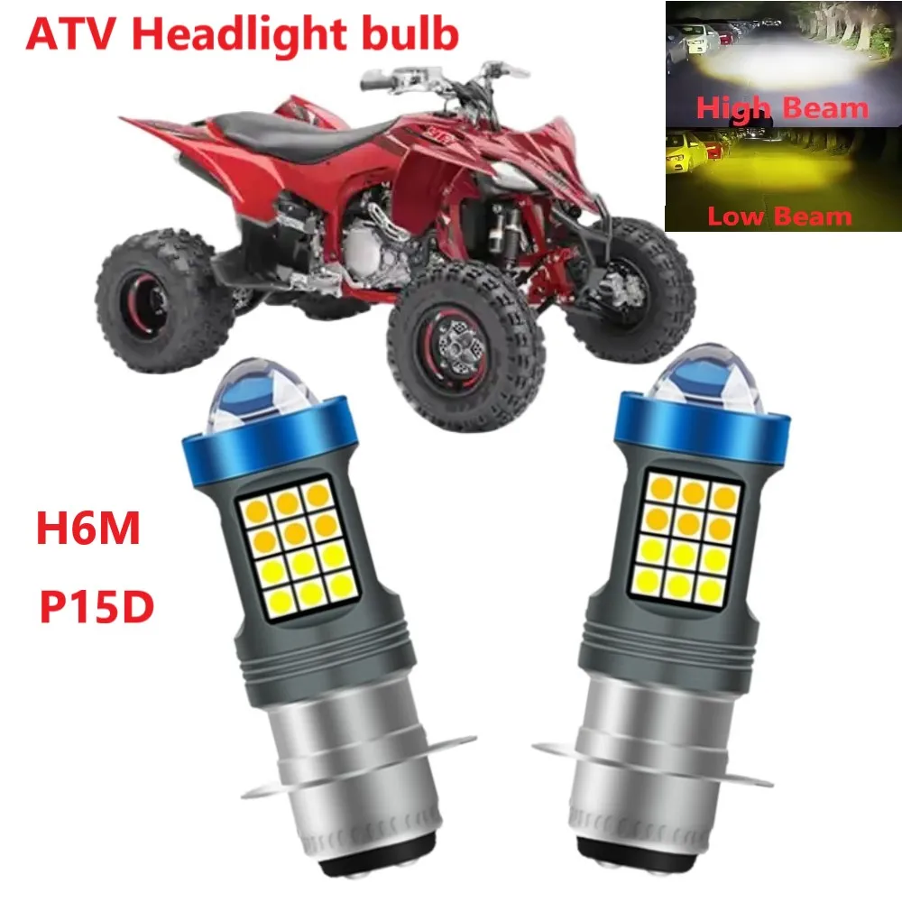 1/2pcs H6M P15D LED Headlight Bulbs Amber/White Light High Low Beam LED Bulb For Yamaha Kodiak Raptor Directly Replace ATVs.
1/2pcs H6M P15D LED Headlight Bulbs Amber/White Light High Low Beam LED Bulb For Yamaha Kodiak Raptor Directly Replace ATVs.