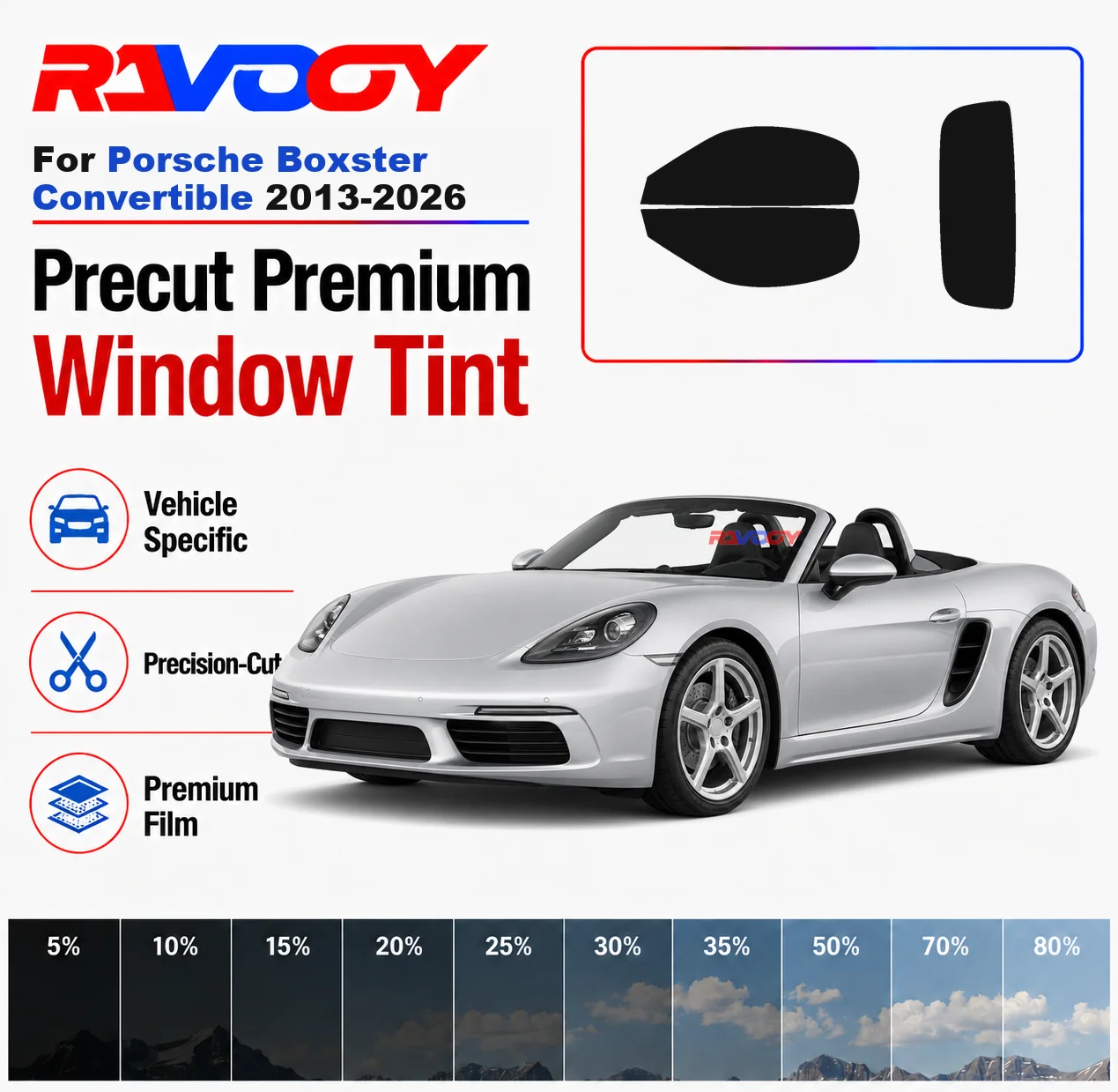 Premium Precut Window Tint Kit Front Rear Windows Rear Windshield For Porsche Boxster Conv 2013-2026 Car Solar Nano Ceramic Film
Premium Precut Window Tint Kit Front Rear Windows Rear Windshield For Porsche Boxster Conv 2013-2026 Car Solar Nano Ceramic Film