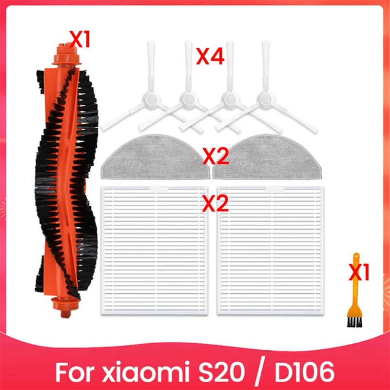 AC88-For Xiaomi Robot Vacuum S20 / D106 Accessories Main Side Brush Hepa Filter Mop Cloth Dust Bag Replacement Spare Parts
AC88-For Xiaomi Robot Vacuum S20 / D106 Accessories Main Side Brush Hepa Filter Mop Cloth Dust Bag Replacement Spare Parts