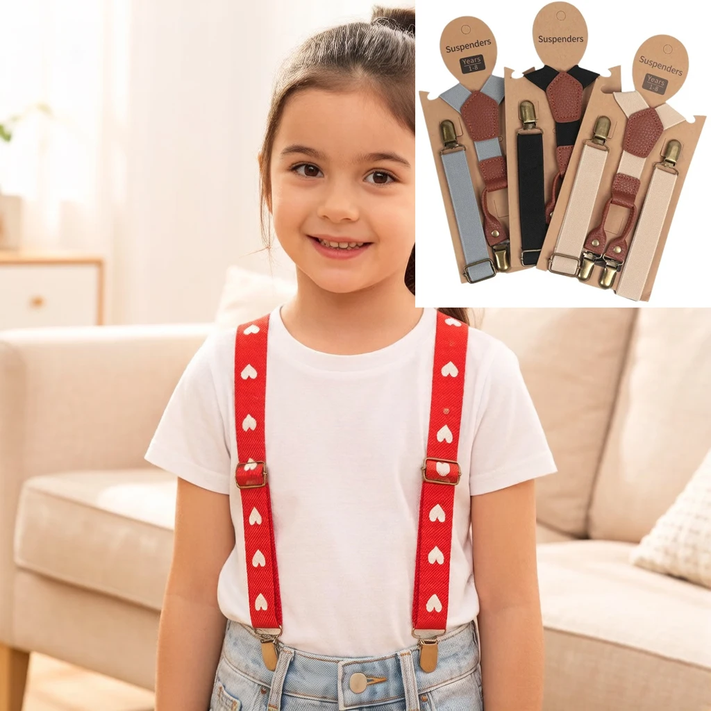 Kids Suspenders Belt Strap Elastic 4 Clips Hanging Pants Boys Girls Dots Adjustable Clip-on Y-Back Braces Student Performance
Kids Suspenders Belt Strap Elastic 4 Clips Hanging Pants Boys Girls Dots Adjustable Clip-on Y-Back Braces Student Performance