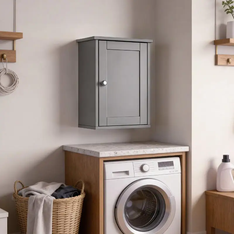 Gray P2 MDF Painted Finish, 34.6*20*50cm, Single Door with One Shelf, Bathroom Vanity
Gray P2 MDF Painted Finish, 34.6*20*50cm, Single Door with One Shelf, Bathroom Vanity