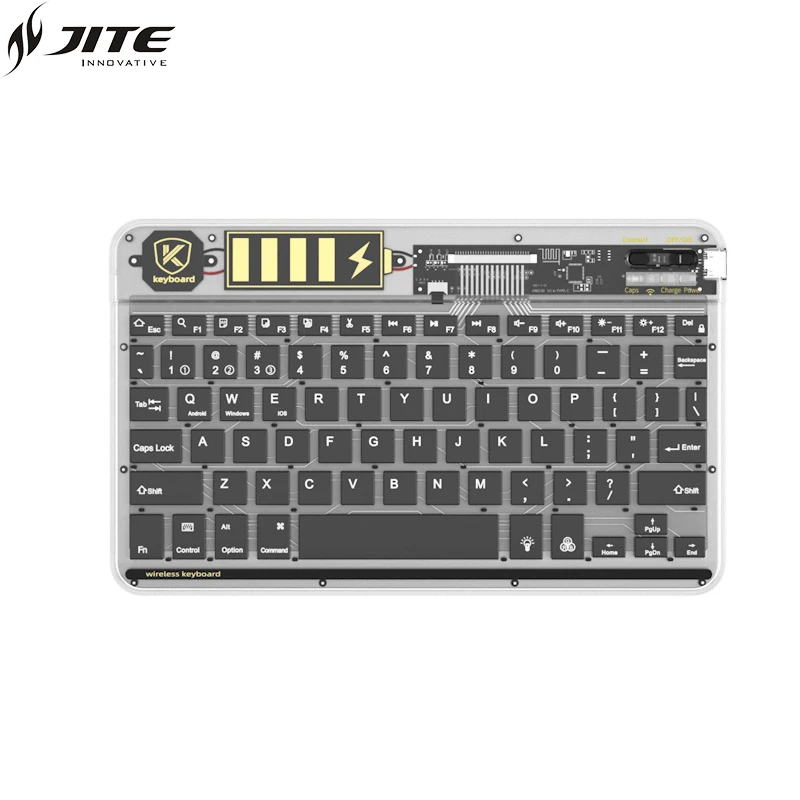 JITE Bluetooth Keyboard Wireless Keyboard For iPad Android Windows iOS Phone Transparent Backlit Rechargeable
JITE Bluetooth Keyboard Wireless Keyboard For iPad Android Windows iOS Phone Transparent Backlit Rechargeable