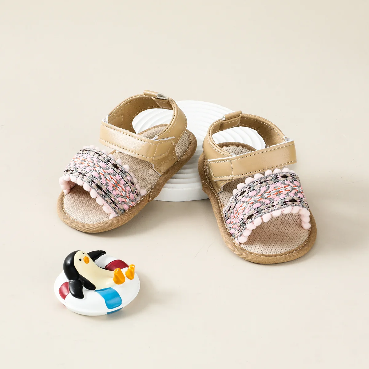 0-18 Months Toddler Baby Girl Summer Sandals Ethnic Knit Pom Pom Trim Adjustable Strap Non Slip Soft Sole First Walkers
0-18 Months Toddler Baby Girl Summer Sandals Ethnic Knit Pom Pom Trim Adjustable Strap Non Slip Soft Sole First Walkers