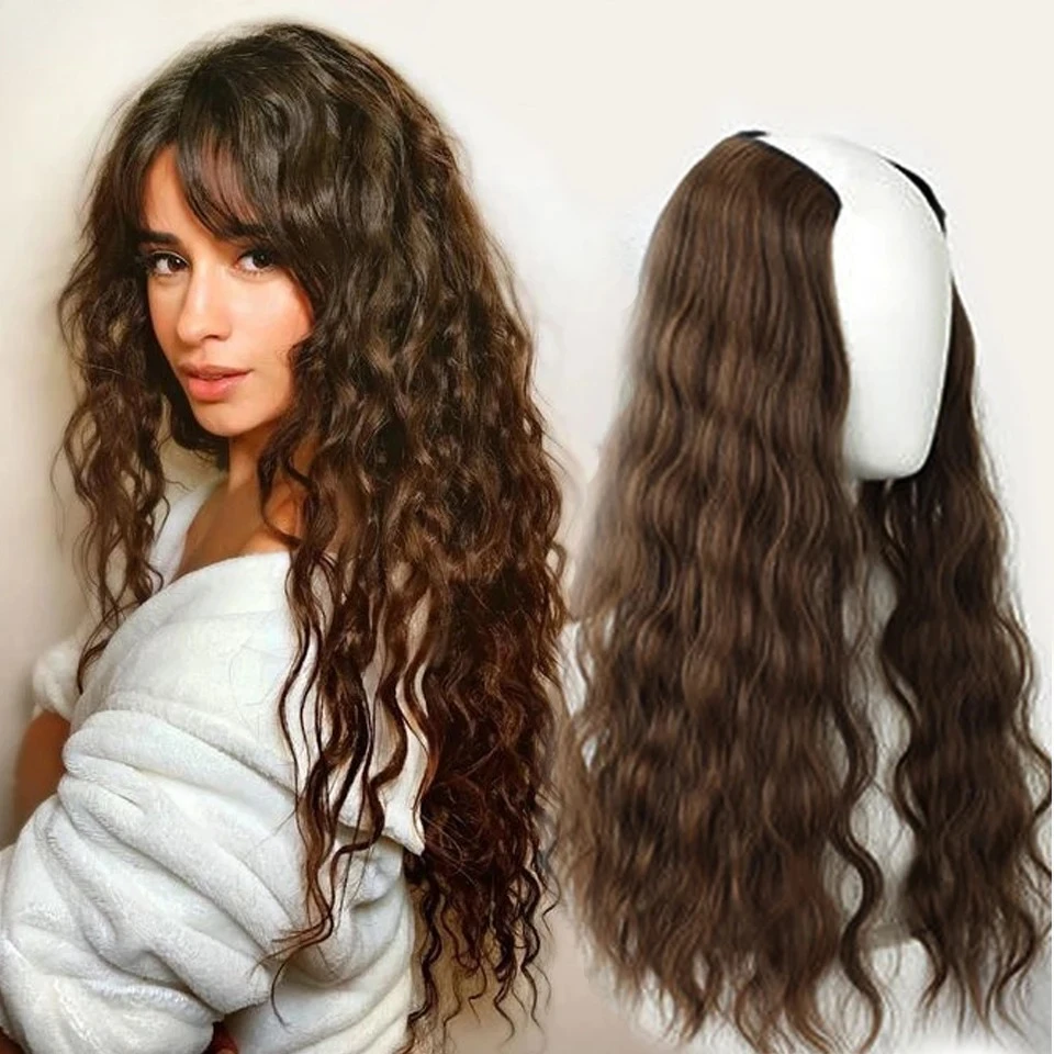 Synthetic Hair Fake Hair Extensions Clip Hairpiece V-Shaped Half Wig Natural Wavy Extension False Strands On Hairpins Women
Synthetic Hair Fake Hair Extensions Clip Hairpiece V-Shaped Half Wig Natural Wavy Extension False Strands On Hairpins Women