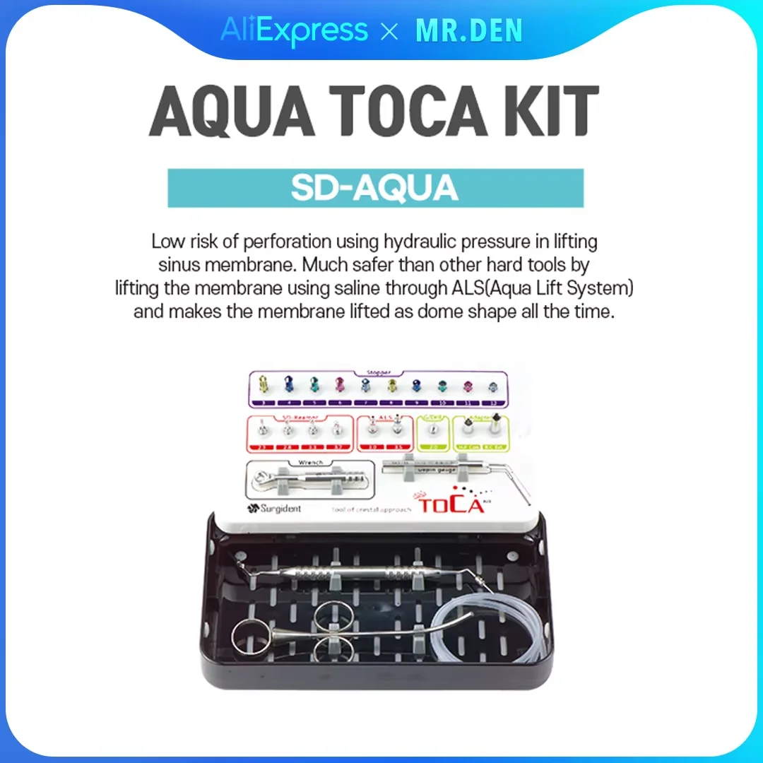 MR DEN Инструмент для зубного имплантата Aqua TOCA Хирургический набор для имплантатов Синус Лифтинг Хирургический хирургический SD-AQUA
MR DEN Инструмент для зубного имплантата Aqua TOCA Хирургический набор для имплантатов Синус Лифтинг Хирургический хирургический SD-AQUA