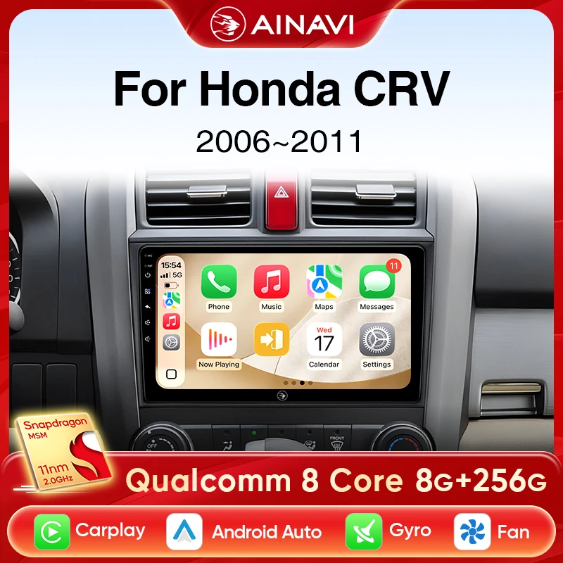 Ainavi автомобильное радио для Honda CR-V 3 RE CRV 2007-2011 Carplay Android Авто Qualcomm автомобильный стерео Мультимедийный Плеер 4G Wifi DSP 48EQ
Ainavi автомобильное радио для Honda CR-V 3 RE CRV 2007-2011 Carplay Android Авто Qualcomm автомобильный стерео Мультимедийный Плеер 4G Wifi DSP 48EQ