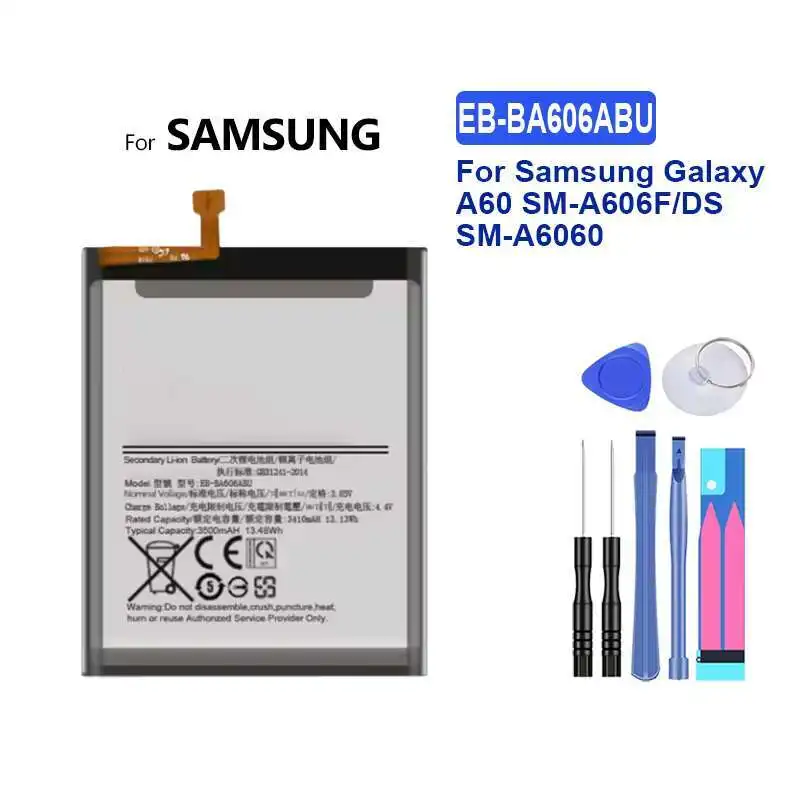Легкий аккумулятор для мобильного телефона 3500 мАч EB-BA606ABU для Samsung Galaxy A60 SM-A606F DS SM-A6060, высокоэффективный
Легкий аккумулятор для мобильного телефона 3500 мАч EB-BA606ABU для Samsung Galaxy A60 SM-A606F DS SM-A6060, высокоэффективный