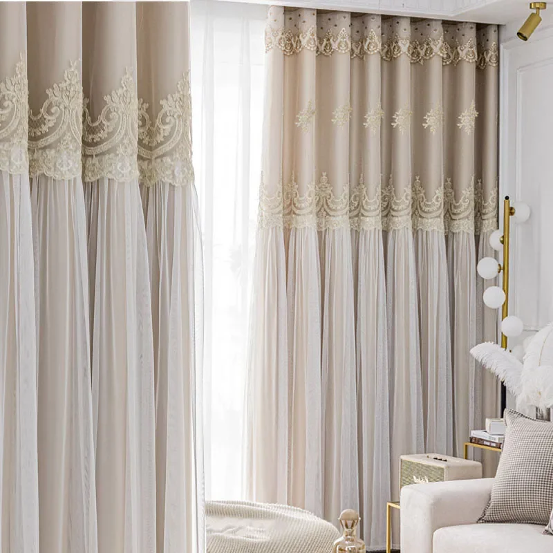 Nordic Luxury Princess Curtains for Living Dining Room Bedroom Household Double Layer Fabric Yarn Integrated Shading Main Window
Nordic Luxury Princess Curtains for Living Dining Room Bedroom Household Double Layer Fabric Yarn Integrated Shading Main Window