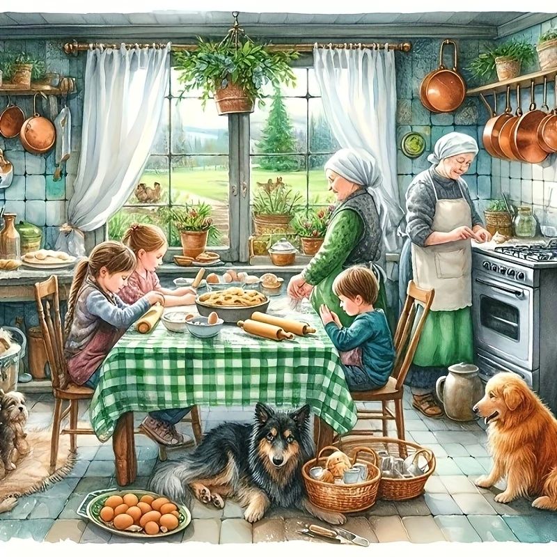 Helping Grandmother Cook 500PCS/1024 PCS Jigsaw Puzzles Portrait Relaxing Family Activity Games for Living Room Home Decor Gift
Helping Grandmother Cook 500PCS/1024 PCS Jigsaw Puzzles Portrait Relaxing Family Activity Games for Living Room Home Decor Gift