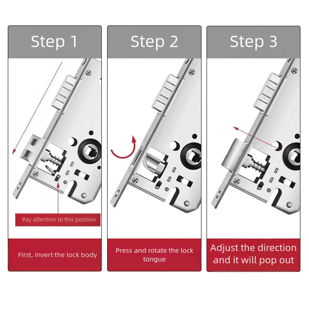 Корпус дверного замка с легкой пружиной высотой 165 мм и размер защелки 75 мм для дверей спальни, нержавеющая сталь, серебристая отделка
Корпус дверного замка с легкой пружиной высотой 165 мм и размер защелки 75 мм для дверей спальни, нержавеющая сталь, серебристая отделка
