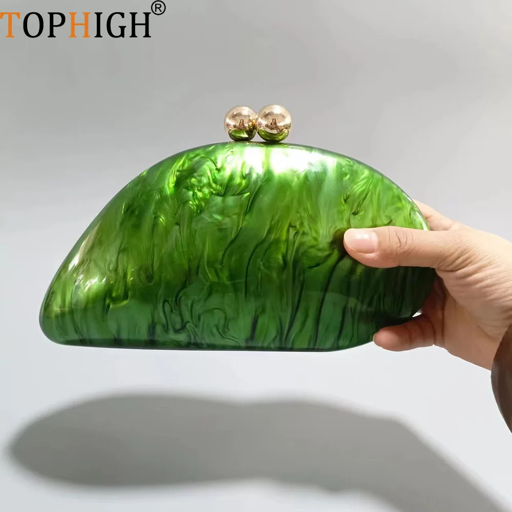 TOPHIGH Acrylic Shell Shape Clutch Bags For Women Luxury Designer Bag Party Egg Purse Fashion Shining Handbag Bolsas Para Mujer
TOPHIGH Acrylic Shell Shape Clutch Bags For Women Luxury Designer Bag Party Egg Purse Fashion Shining Handbag Bolsas Para Mujer