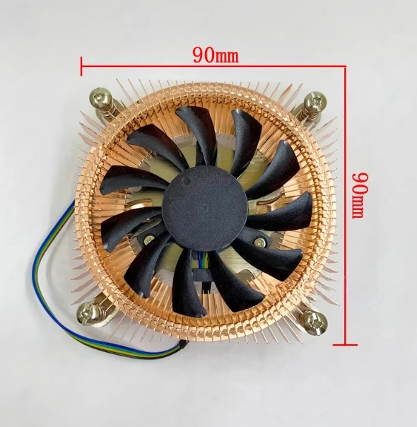 Ultra-thin all-in-one machine copper bottom heat pipe CPU radiator 115X 1200 industrial computer 4-wire speed regulating fan
Ultra-thin all-in-one machine copper bottom heat pipe CPU radiator 115X 1200 industrial computer 4-wire speed regulating fan