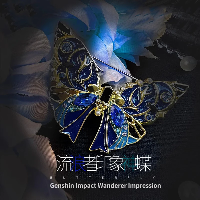 Original Game Genshin Impact Balladeer Wanderer Butterfly Creative Metal Badge Brooch Pins Pendant Cosplay Props Accessories
Original Game Genshin Impact Balladeer Wanderer Butterfly Creative Metal Badge Brooch Pins Pendant Cosplay Props Accessories