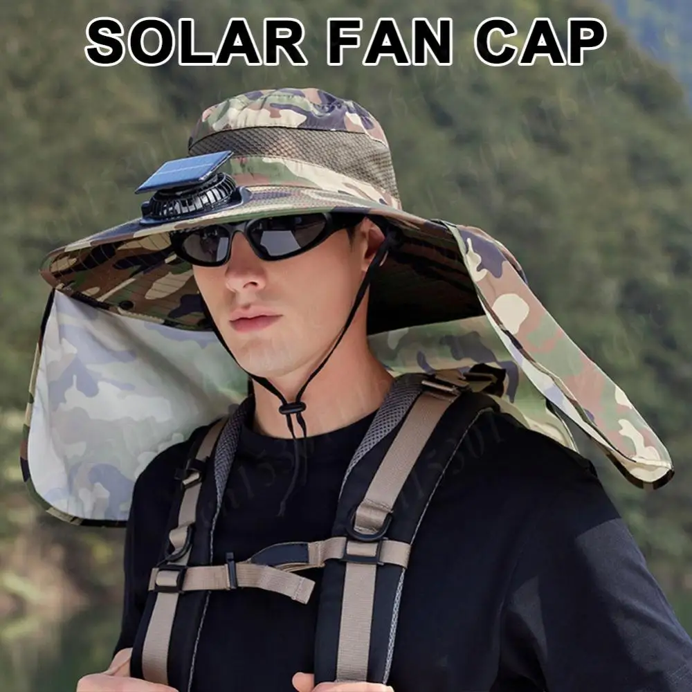 Solar Fan Hat with Neck Flap Wide Brim Bucket Beach Cap Rechargeable UV-proof Fisherman Hat for Outdoor Camping Fishing Hiking
Solar Fan Hat with Neck Flap Wide Brim Bucket Beach Cap Rechargeable UV-proof Fisherman Hat for Outdoor Camping Fishing Hiking