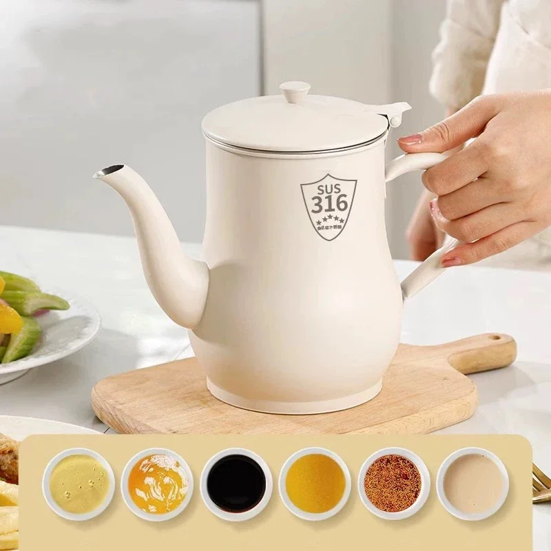 316 Stainless Steel Oil Pot with Fine Mesh Strainer Large Capacity Oil Strainer Bacon Grease Saver Kitchen Cooking Oil Keeper
316 Stainless Steel Oil Pot with Fine Mesh Strainer Large Capacity Oil Strainer Bacon Grease Saver Kitchen Cooking Oil Keeper