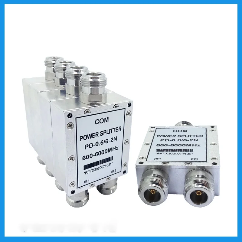 Power divider N-type RF distributor 0.6-6G combiner 2.4 5.8G full band power divider one to two
Power divider N-type RF distributor 0.6-6G combiner 2.4 5.8G full band power divider one to two