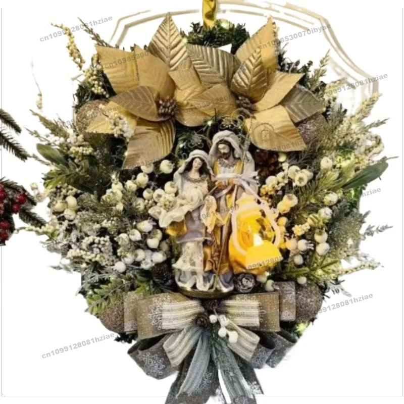 New Christmas Wreath Door Hanging Christmas Lights Decorations Scene Layout Props
New Christmas Wreath Door Hanging Christmas Lights Decorations Scene Layout Props