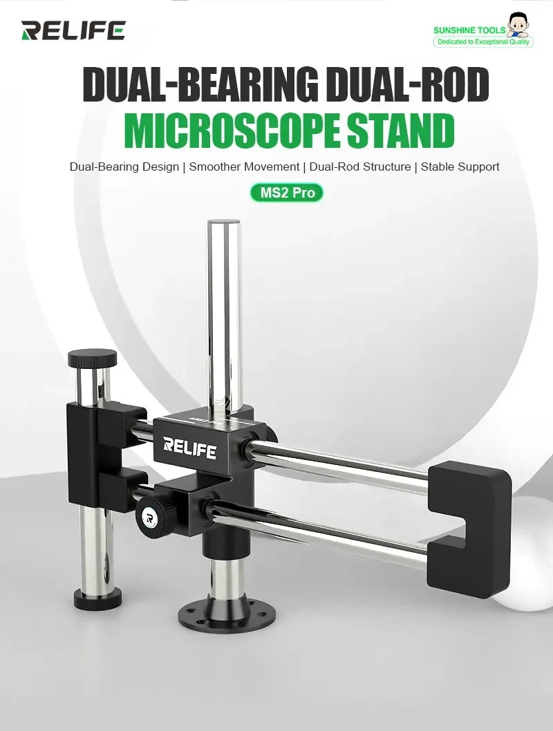 Подставка для микроскопа с двумя подшипниками RELIFE MS2 Pro 360° ° Вращение, совместимое с большинством комплектов микроскопов на рынке.
Подставка для микроскопа с двумя подшипниками RELIFE MS2 Pro 360° ° Вращение, совместимое с большинством комплектов микроскопов на рынке.