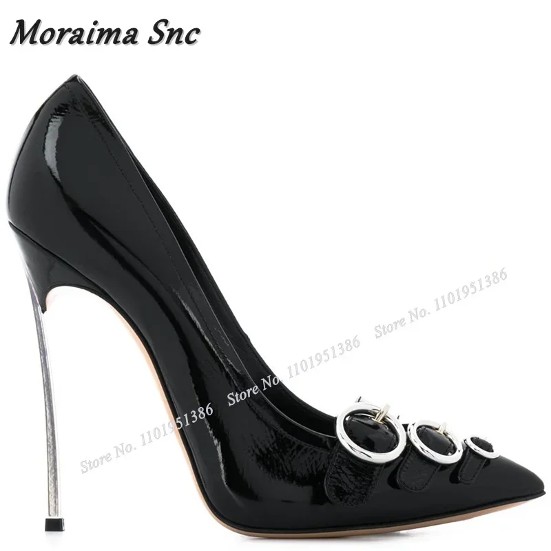 Moraima Snc Wine Glass Heel Buckle Decor Pumps For Women Solid Shallow Shoes Pointed Toe Slip on Stiletto Heels Zapatillas Mujer
Moraima Snc Wine Glass Heel Buckle Decor Pumps For Women Solid Shallow Shoes Pointed Toe Slip on Stiletto Heels Zapatillas Mujer