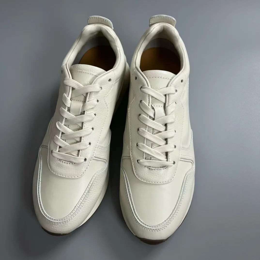 Men's Minimalist Genuine Leather Sports Shoes Thick Soled Lace Up Sneakers Versatile Comfortable Casual Walking Shoes For Spring
Men's Minimalist Genuine Leather Sports Shoes Thick Soled Lace Up Sneakers Versatile Comfortable Casual Walking Shoes For Spring