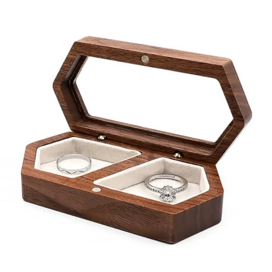 Wood Double Ring Box Jewelry Box Engraved Wooden Ring Holder for 2 Rings Engagement Proposal Wedding Ceremony Ring Bearer Box V
Wood Double Ring Box Jewelry Box Engraved Wooden Ring Holder for 2 Rings Engagement Proposal Wedding Ceremony Ring Bearer Box V