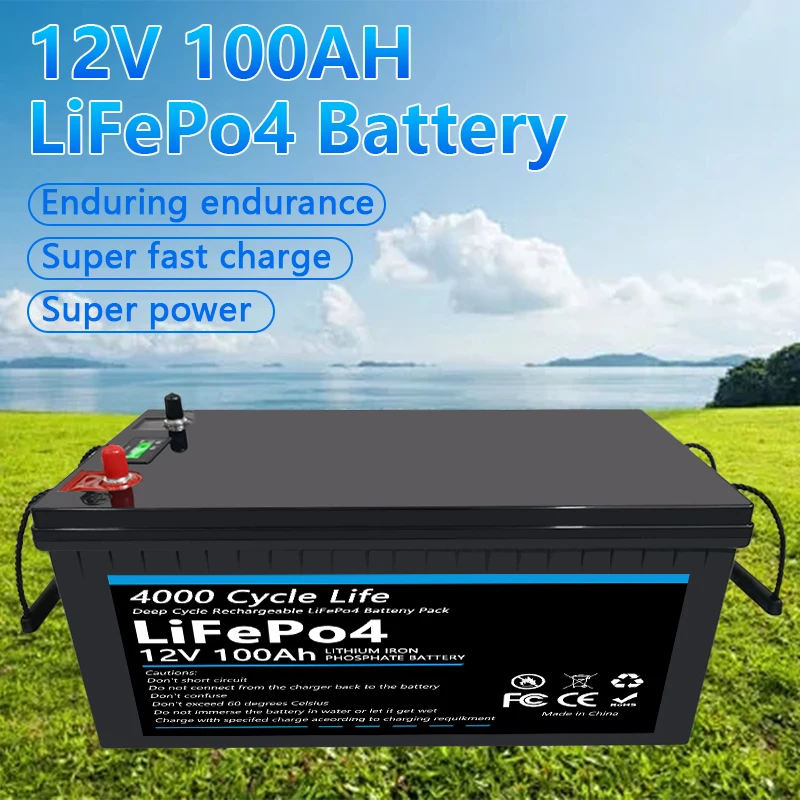 12V 100Ah LiFePO4 Lithium Iron Phosphate Battery Built-in BMS For Replacing Most of Backup Power Home Energy Storage Tax Free
12V 100Ah LiFePO4 Lithium Iron Phosphate Battery Built-in BMS For Replacing Most of Backup Power Home Energy Storage Tax Free