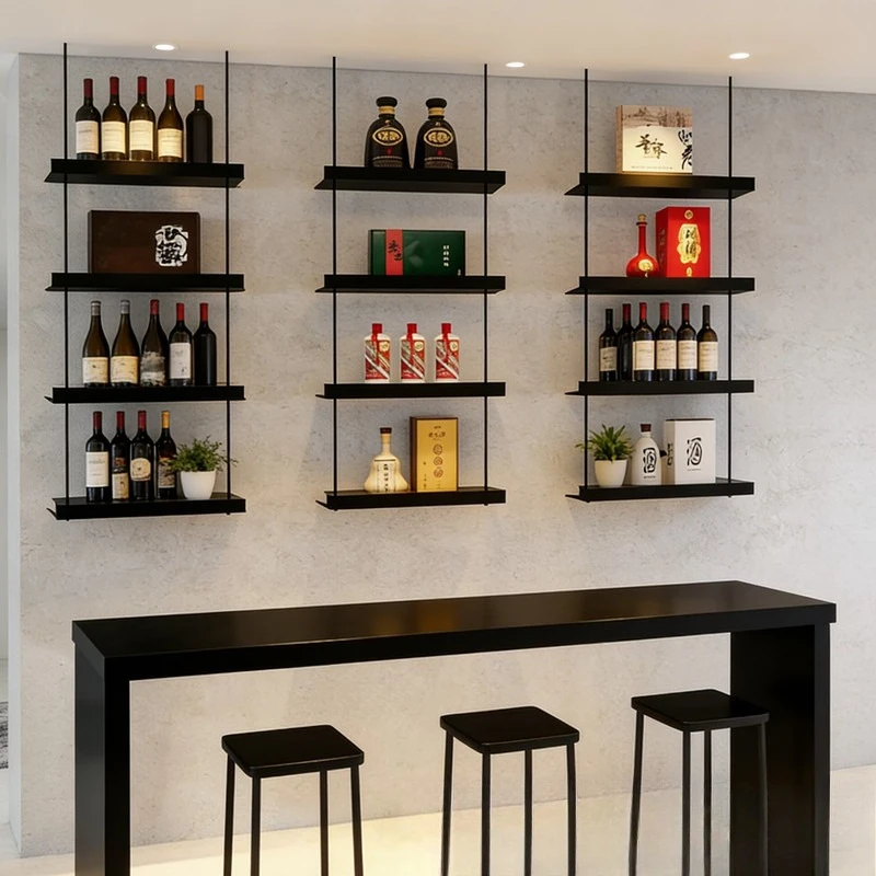 Bar Simple Modern Hanger Wine Rack Wine Display Rack Hanging Restaurant Hotel Hanging Cabinet Shelf
Bar Simple Modern Hanger Wine Rack Wine Display Rack Hanging Restaurant Hotel Hanging Cabinet Shelf