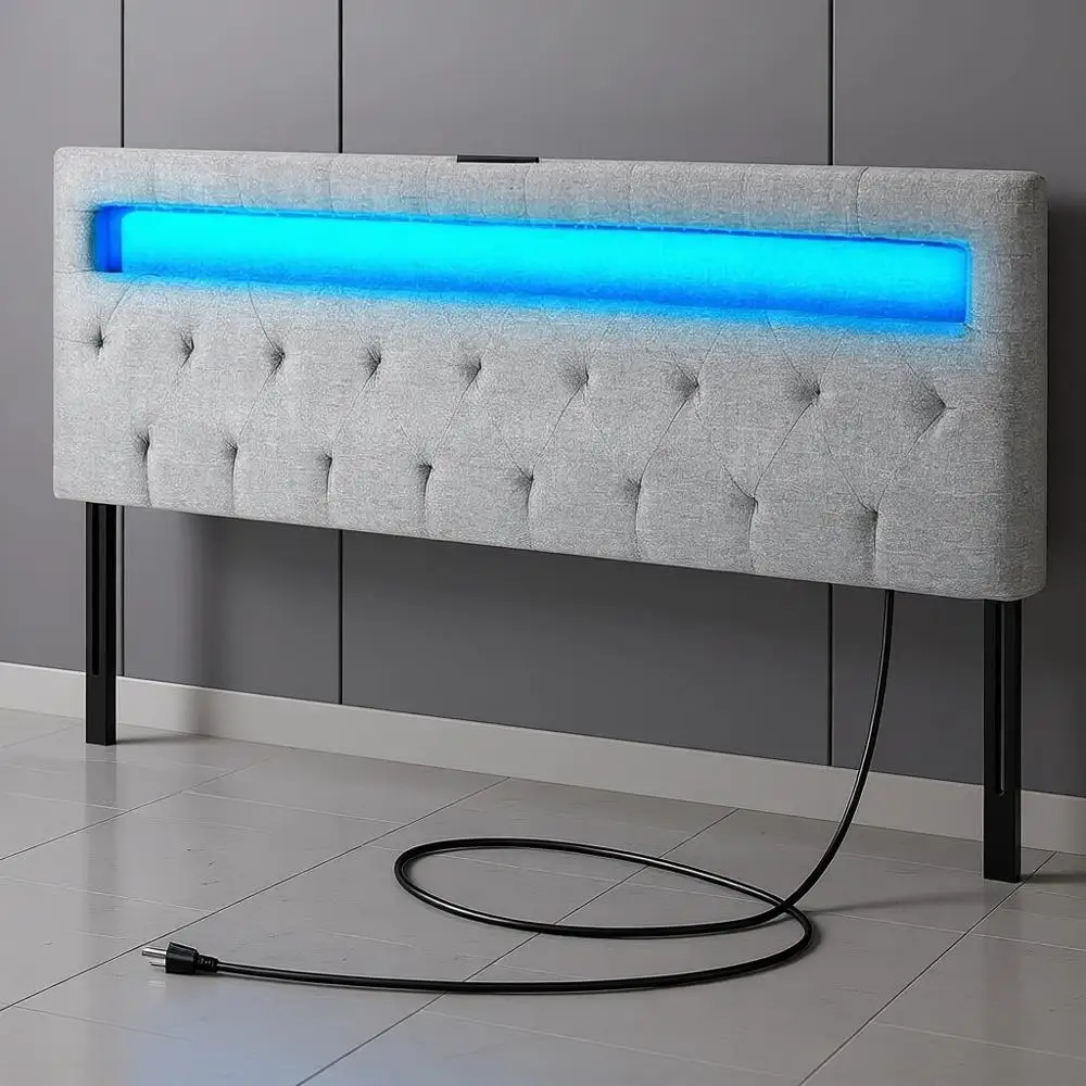 Gray Wall-Mounted Adjustable Height Desk with 60,000 Color LED Lights, USB & Type-C Ports
Gray Wall-Mounted Adjustable Height Desk with 60,000 Color LED Lights, USB & Type-C Ports