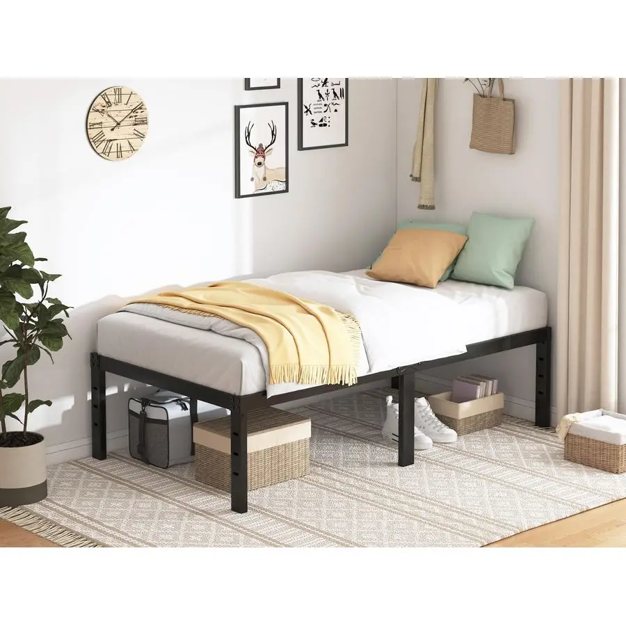 Bed Frame 18 in Sturdy Platform Bed Frame Twin Size, Heavy Duty Metal Bed Frame No Box Spring Needed, Quick amp Easy Assembly, N
Bed Frame 18 in Sturdy Platform Bed Frame Twin Size, Heavy Duty Metal Bed Frame No Box Spring Needed, Quick amp Easy Assembly, N
