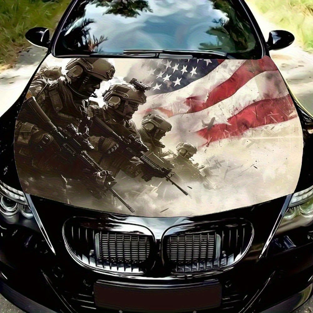 American Soldier Car Hood Decal Sticker - Durable Vinyl Wrap With Vibrant Flames & Smoke Design, Fit For Most Vehicles, Engine H
American Soldier Car Hood Decal Sticker - Durable Vinyl Wrap With Vibrant Flames & Smoke Design, Fit For Most Vehicles, Engine H