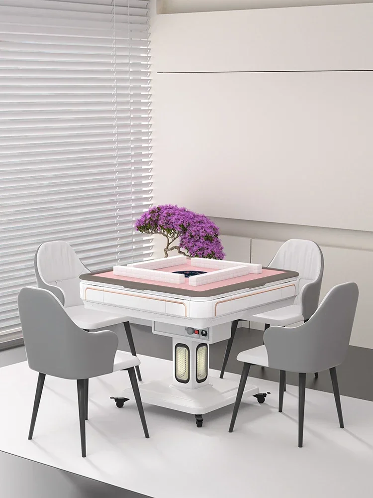 Pink silent mahjong machine folding dining table integrated
Pink silent mahjong machine folding dining table integrated