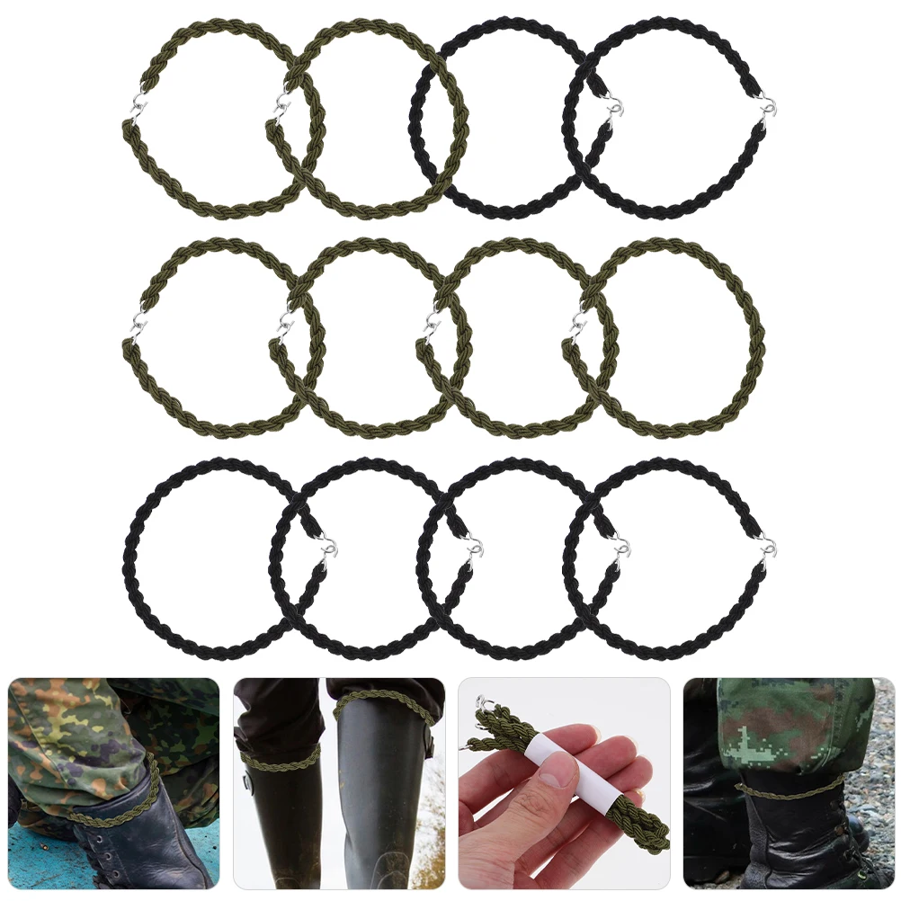 12pcs Boot Elastic Straps Black Military Hiking Camping Accessories Polyester Aluminum Portable Leggings B
12pcs Boot Elastic Straps Black Military Hiking Camping Accessories Polyester Aluminum Portable Leggings B