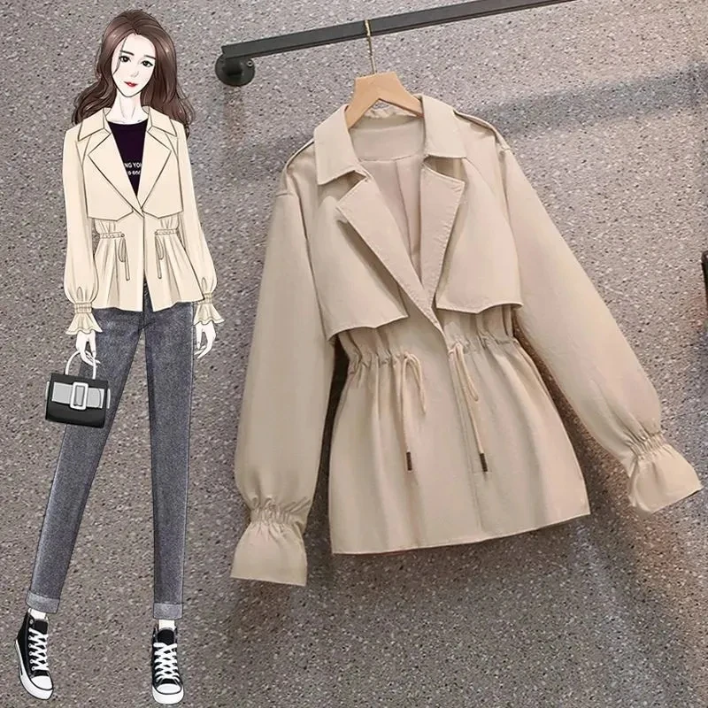 2024 Spring Outwear Autumn New Women Jacket Korean Lady Waist Windbreaker 4XL Fashion Short Coat Women Basic Coat
2024 Spring Outwear Autumn New Women Jacket Korean Lady Waist Windbreaker 4XL Fashion Short Coat Women Basic Coat