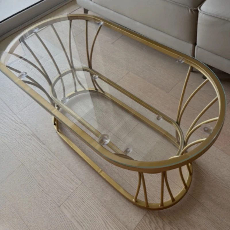 Nordic oval coffee table glass simple modern wrought iron coffee tables home creative tavolino da salotto living room furniture
Nordic oval coffee table glass simple modern wrought iron coffee tables home creative tavolino da salotto living room furniture