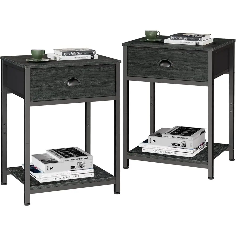 Nightstands Set o 2, Industrial End Table with abric Der&Storage Shel, Small Bede Table Organizer or Small Space or Living Room,
Nightstands Set o 2, Industrial End Table with abric Der&Storage Shel, Small Bede Table Organizer or Small Space or Living Room,