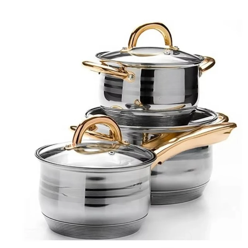 Premium Stainless Steel Cookware Set Luxury Kitchenware Casserole Pan Set Kitchen Cookware
Premium Stainless Steel Cookware Set Luxury Kitchenware Casserole Pan Set Kitchen Cookware