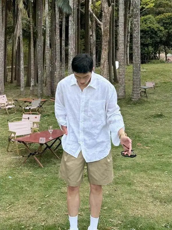 Lightweight Breathable Loose Men's Long Sleeve Cotton Linen Shirt Summer Fashionable Korean Style Casual Sun Protection Shirt
Lightweight Breathable Loose Men's Long Sleeve Cotton Linen Shirt Summer Fashionable Korean Style Casual Sun Protection Shirt
