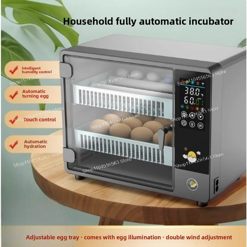 24 Eggs Fully Automatic Incubator, Touch Screen , AC110V/220V Double Single Power Supply Household Egg Incubator
24 Eggs Fully Automatic Incubator, Touch Screen , AC110V/220V Double Single Power Supply Household Egg Incubator