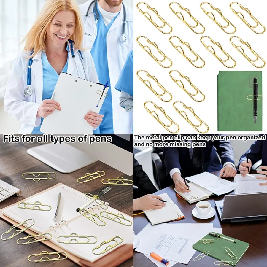 12 Pcs Metal Pen Clip for Notebook Portable Pen Holder Clip Pencil Clip Multi Function Paper Clip Pen Holder Pen Paper Clip Boo
12 Pcs Metal Pen Clip for Notebook Portable Pen Holder Clip Pencil Clip Multi Function Paper Clip Pen Holder Pen Paper Clip Boo