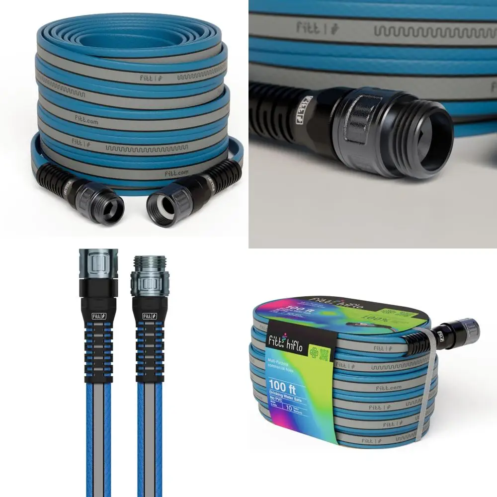 Водяной шланг FITT HiFlo длиной 100 футов, универсальный плоский садовый шланг, простой в использовании и долговечный, серый
Водяной шланг FITT HiFlo длиной 100 футов, универсальный плоский садовый шланг, простой в использовании и долговечный, серый