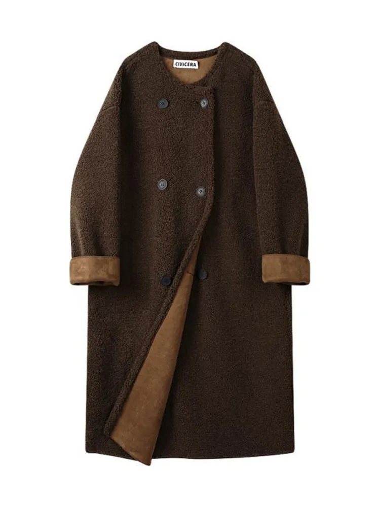 plus Size Women's Lazy Sle eepskin Coat Vintage Inspired Mid-Length Fur And Leather Jaet Loose Fit Long Sve round Ne
plus Size Women's Lazy Sle eepskin Coat Vintage Inspired Mid-Length Fur And Leather Jaet Loose Fit Long Sve round Ne