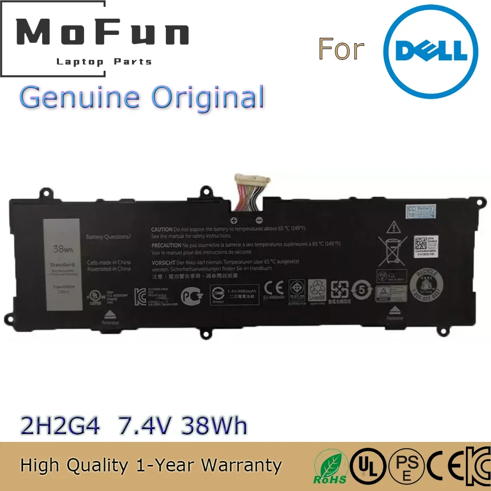 Brand New Original 2H2G4 7.4V 38Wh Laptop Battery for Dell 11 Pro 7140 Tablet 21CP5/63/105 2217-2548 etc.
Brand New Original 2H2G4 7.4V 38Wh Laptop Battery for Dell 11 Pro 7140 Tablet 21CP5/63/105 2217-2548 etc.